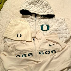 NIKE Oregon Ducks women’s bundle - XS Insulated Jacket, S Full Zip light jacket